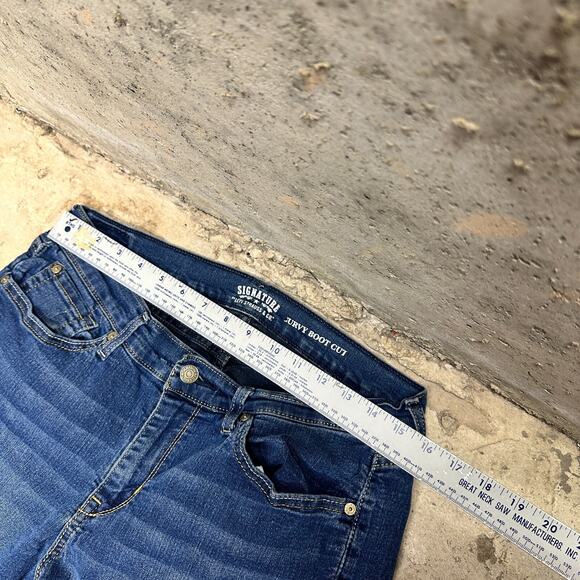 Signature By Levi Strauss & Co Curvy Boot Cut‎ Denim Jeans Womens 16x48 Blue - Picture 7 of 10